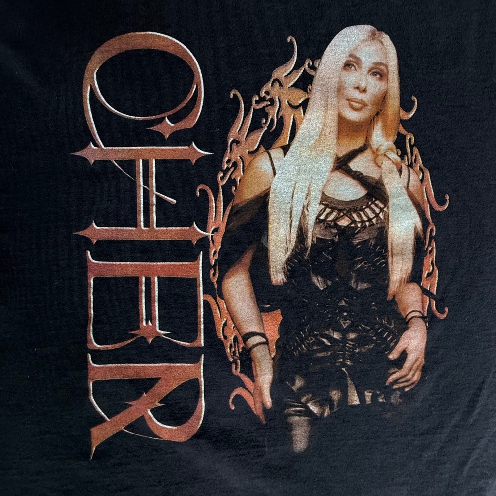 Cher 2005 Tour T-Shirt Vintage Gildan Black XL Double Sided Graphic Concert Tee - Picture 2 of 7